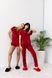 Жіночий м'якенький комплект піжами трійки з плюшевого велюру (Червоний) 009/21.24 фото 4 — Beauty&Fashion