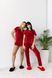 Жіночий м'якенький комплект піжами трійки з плюшевого велюру (Червоний) 009/21.24 фото 1 — Beauty&Fashion
