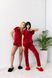 Мягкий женский комплект пижамы тройки из плюшевого велюра (Красный) 009/21.24 фото 3 — Beauty&Fashion