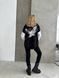 Флисовый теплый бомбер с женской принтами черного цвета R4939/626 фото 7 — Beauty&Fashion