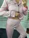 Женская однотонная шелковая пижама тройка (рубашка с длинным рукавом, брюки, шорты) (Зефирный) 015/21.20 фото 6 — Beauty&Fashion