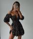 Стильное летнее мини платье в цветочный принт женское черного цвета АR103/843 фото 2 — Beauty&Fashion