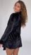 Велюровый однотонный короткий женский халат черного цвета В1372/083 фото 4 — Beauty&Fashion