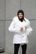 Стігана куртка з плащової тканини на утеплювачі синтепух з обробкою 200 щільності з еко хутра лама жіноча білого кольору S 34 фото 3 — Beauty&Fashion