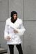 Стігана куртка з плащової тканини на утеплювачі синтепух з обробкою 200 щільності з еко хутра лама жіноча білого кольору S 34 фото 2 — Beauty&Fashion