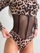 Леопардовый стильный боди с женской сеткой леопардового цвета S1514/475 фото 2 — Beauty&Fashion