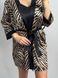 Шелковый домашний комплект (халат+рубашка) на бретельках женский леопардовый бежевого цвета 162/24 фото 3 — Beauty&Fashion
