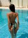 Суцільний сексуальний купальник з відкритою спиною та вирізом декольте з принтом жіночий зелного кольору 2659 фото 11 — Beauty&Fashion