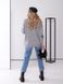 Теплый и стильный свитер с женский принтом серого цвета В1363/8052 фото 3 — Beauty&Fashion