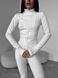 Однотонний теплий термо комбінезон жіночий білого кольору TE7 фото 11 — Beauty&Fashion